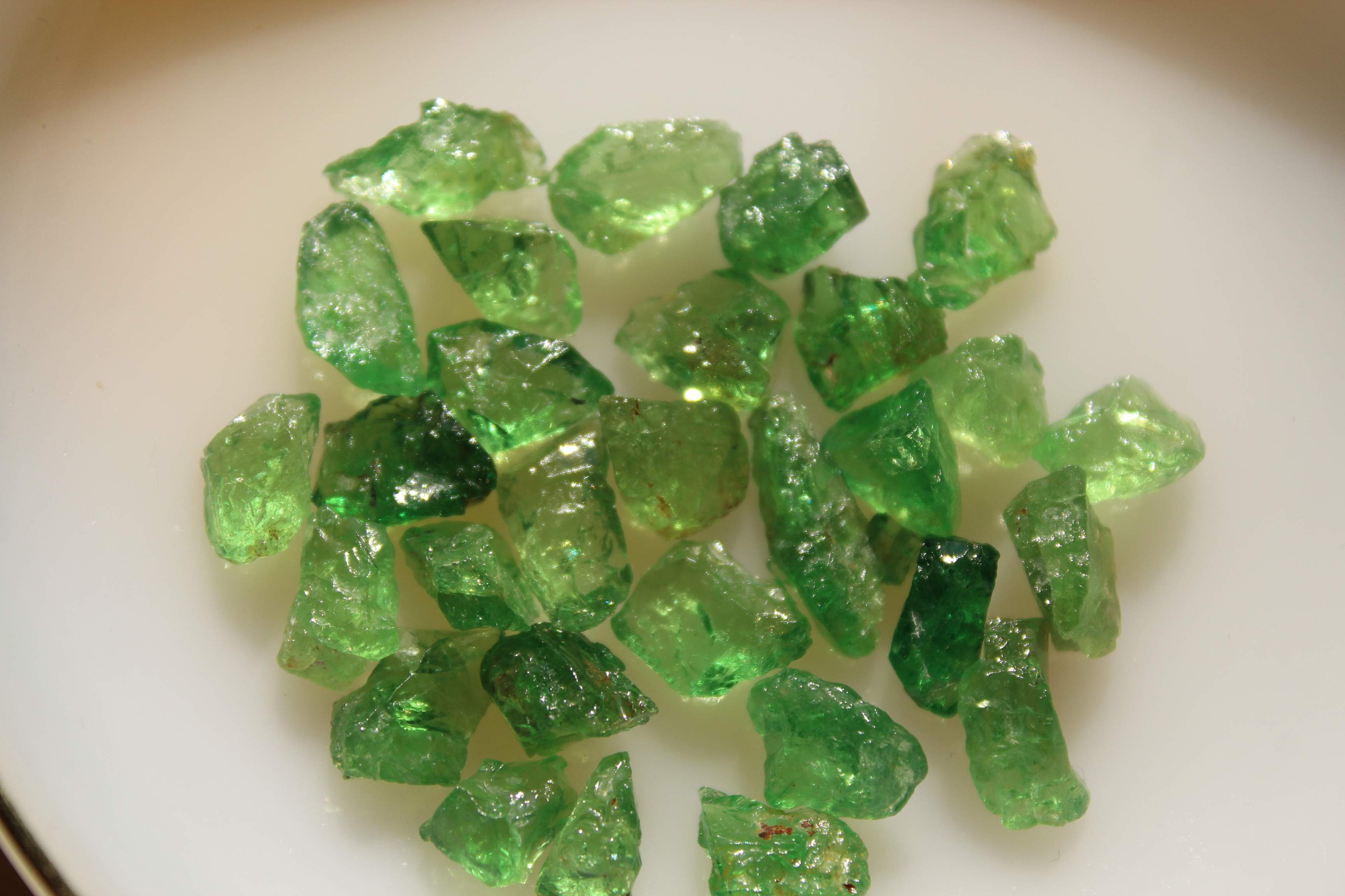 Star faceting now with Tsavorite Garnets