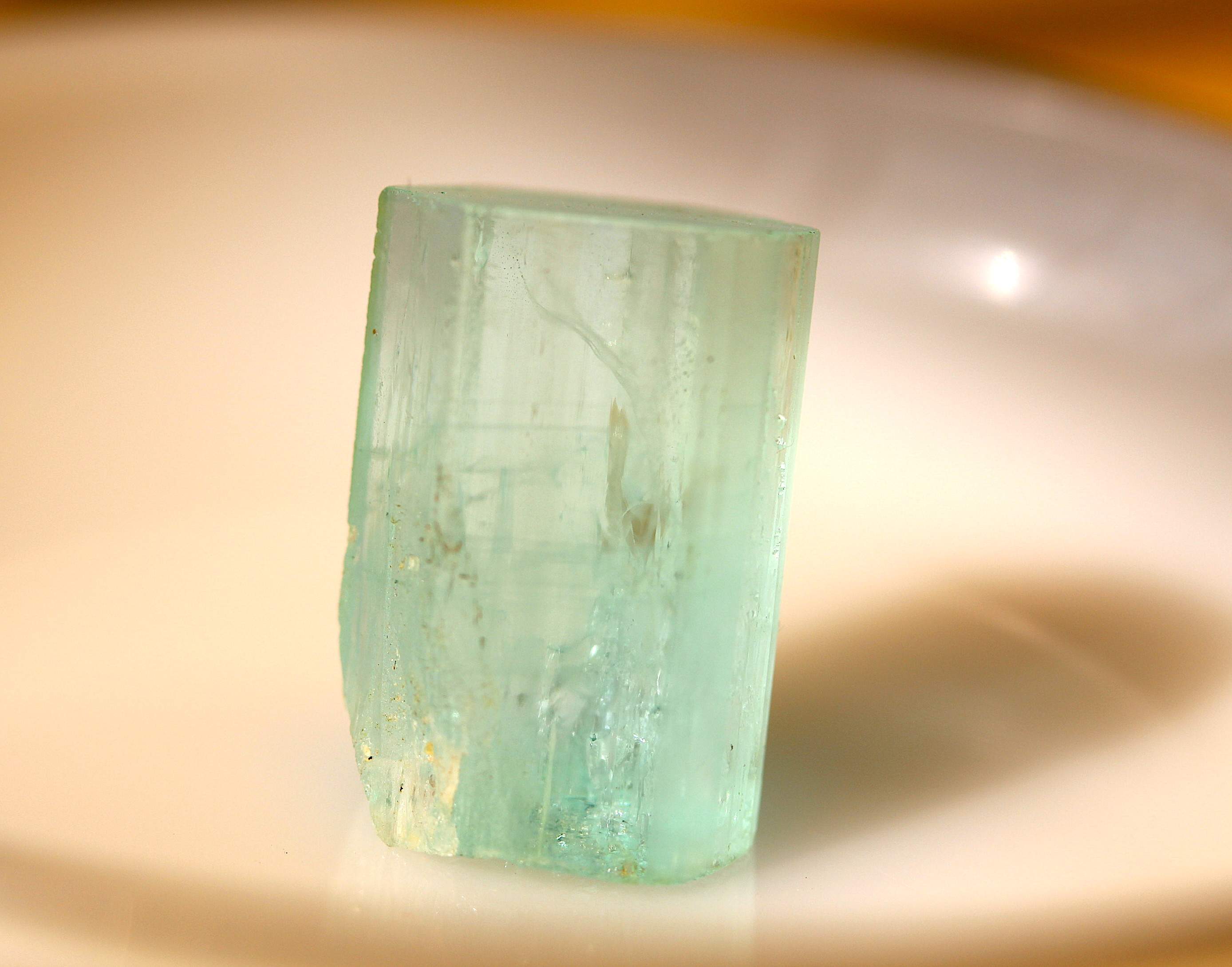 9.9 grams Hexagonal Raw Aquamarine Crystal well Terminated- From Skardu