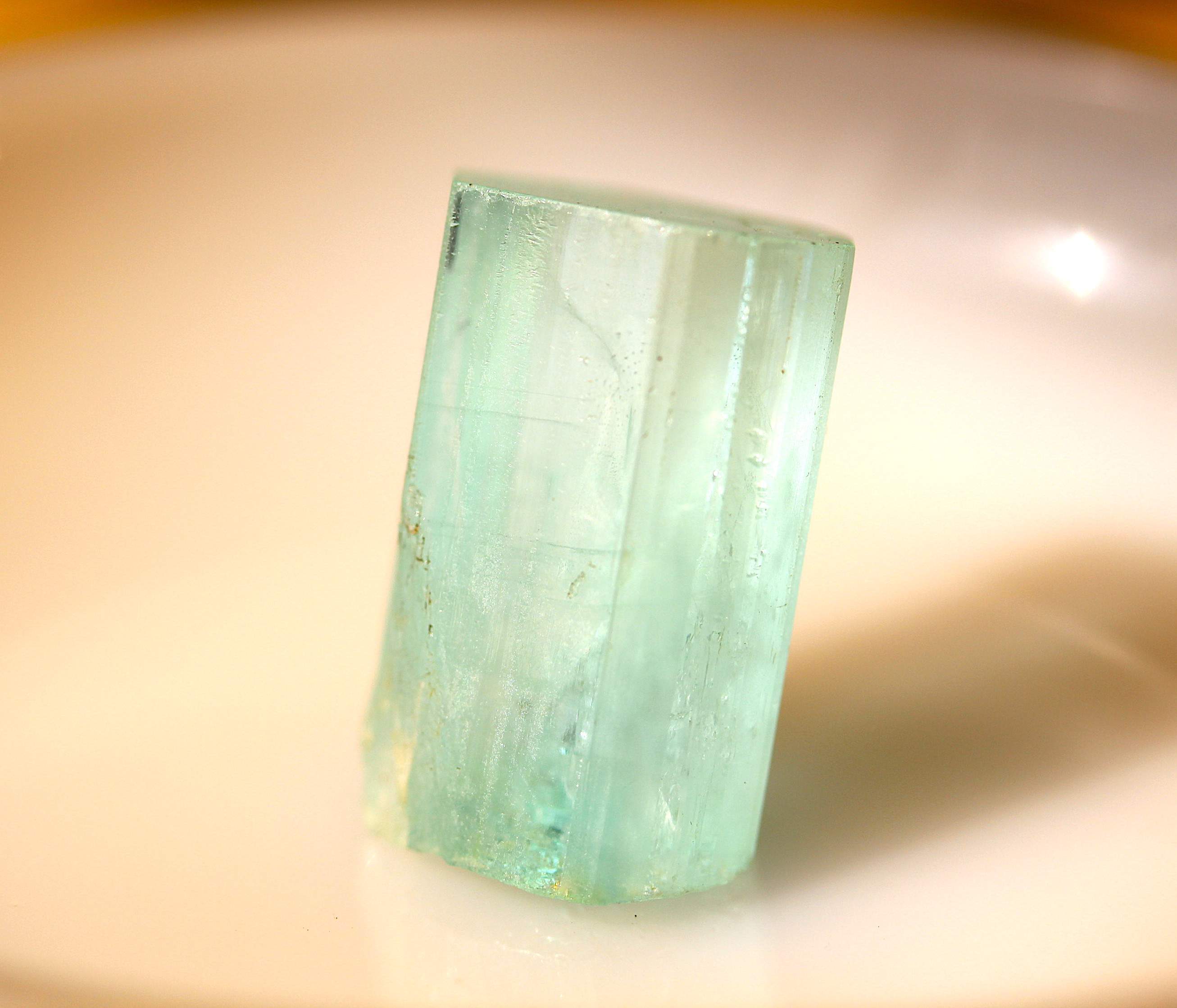 9.9 grams Hexagonal Raw Aquamarine Crystal well Terminated- From Skardu