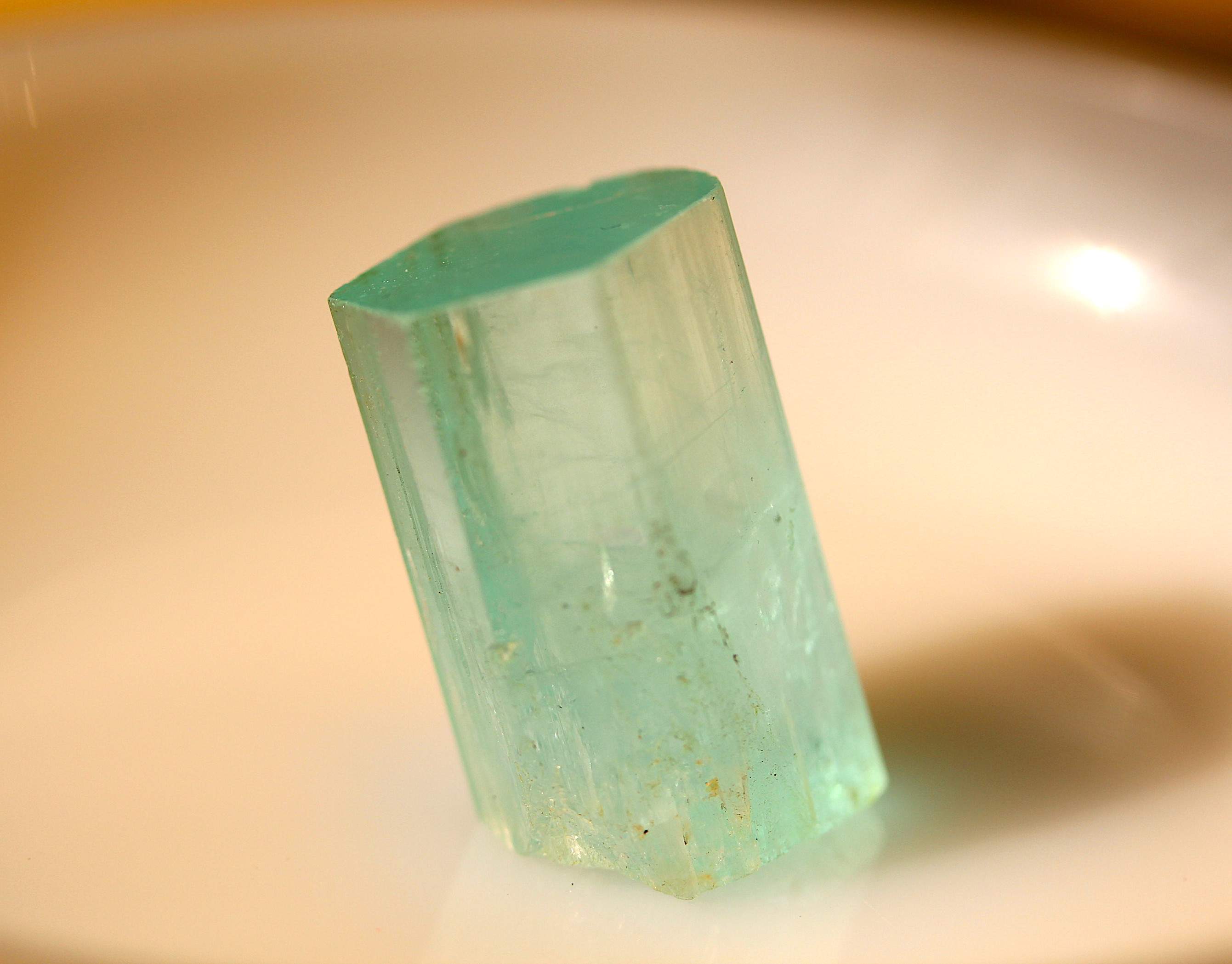 9.9 grams Hexagonal Raw Aquamarine Crystal well Terminated- From Skardu