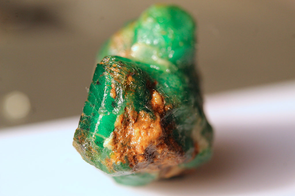 Natural Swat Emerald Miniature Specimen – 34.8 Ct Vivid Green Crystal Cluster