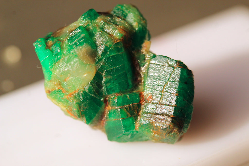 Natural Swat Emerald Miniature Specimen – 34.8 Ct Vivid Green Crystal Cluster