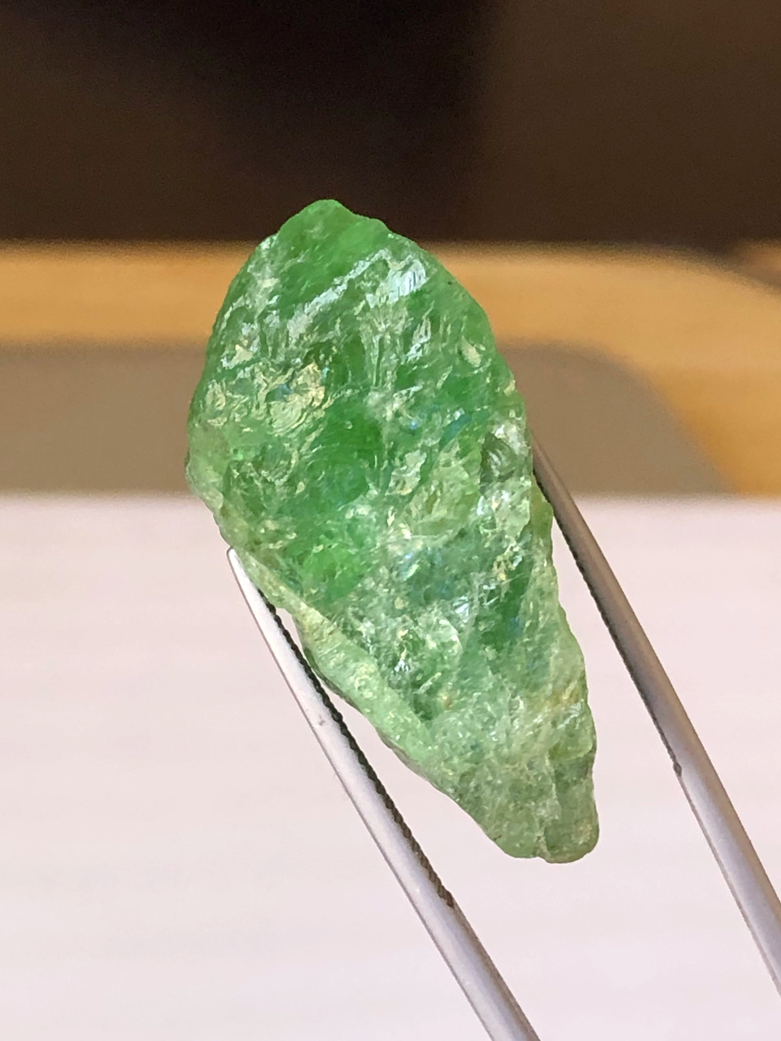 60 Carats Raw Tsavorite Garnet Crystal