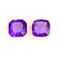 48 Carat Cushion Cut Purple Amethyst Pair