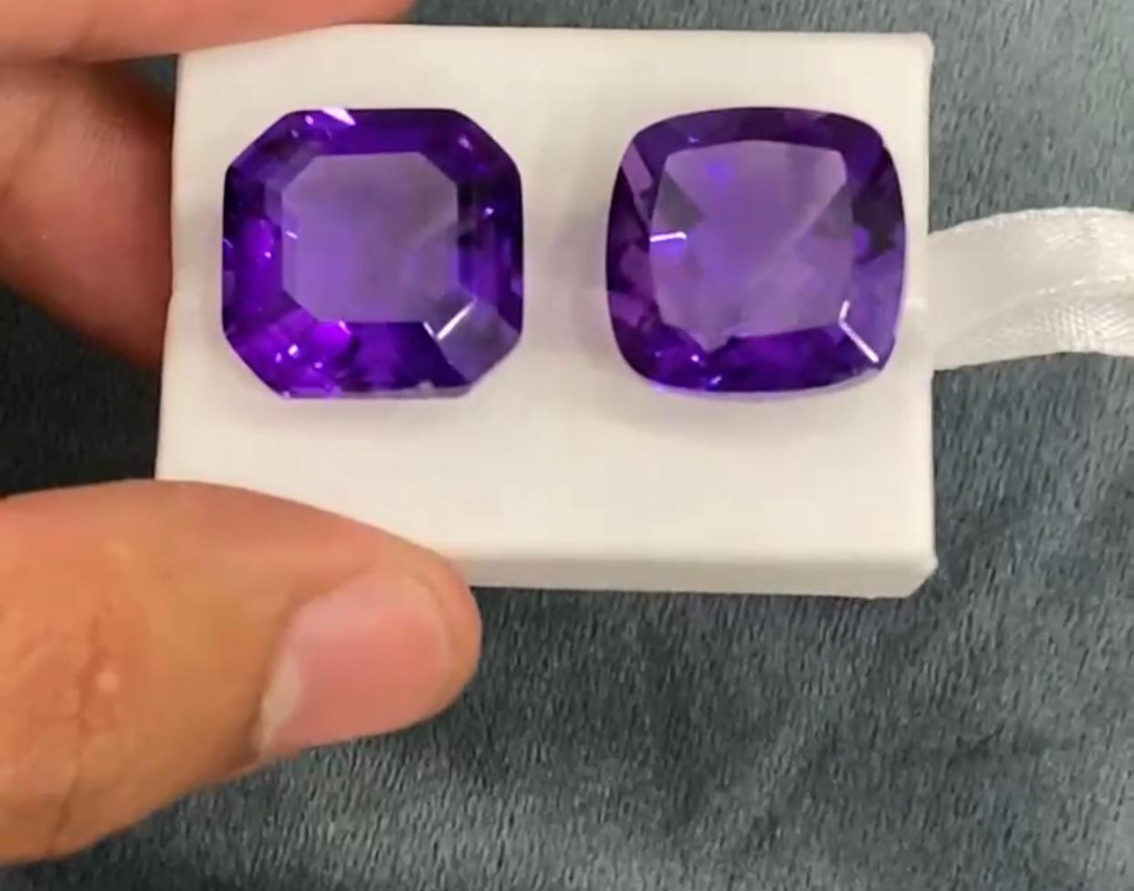 Buy Loose Amethyst stones Pair
