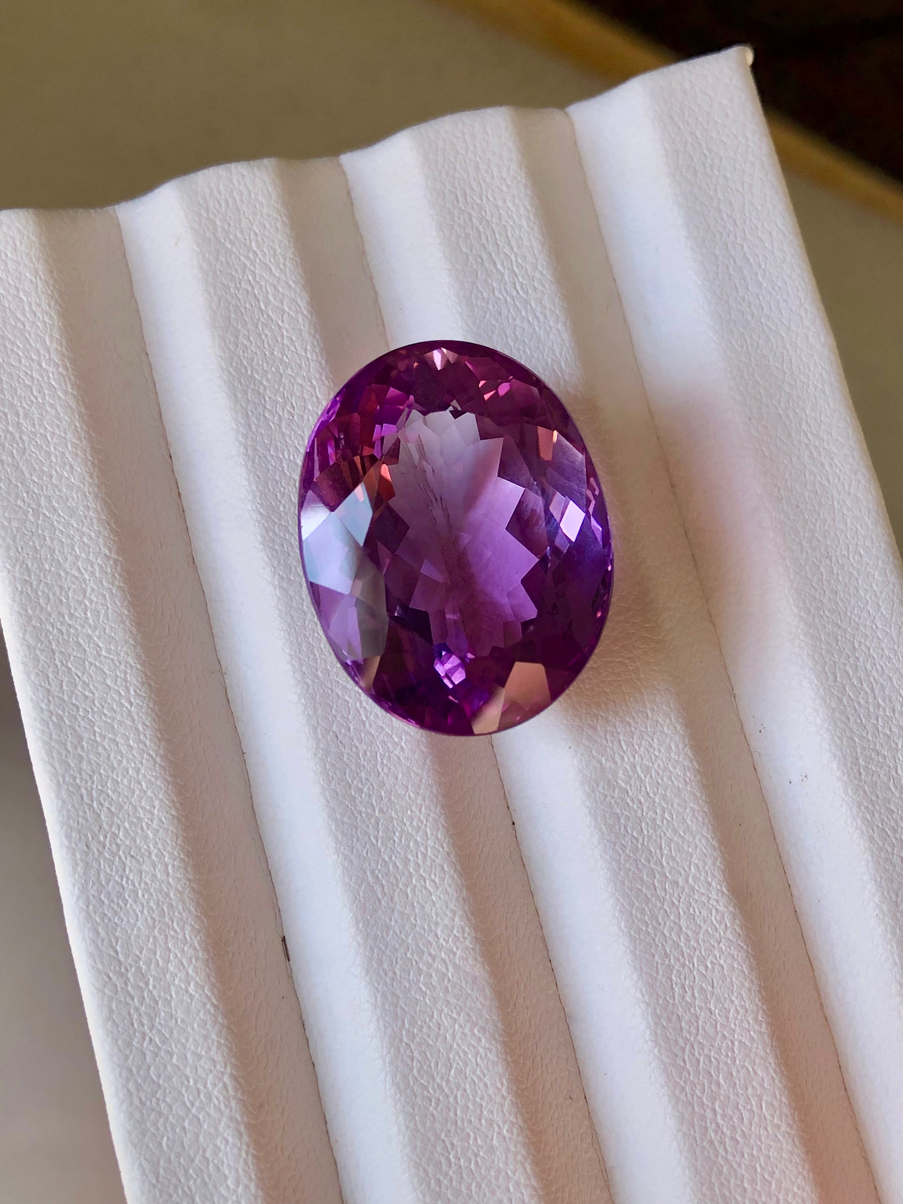 37.8 carats Oval Shape Purple Amethyst Gemstone