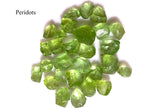 268carats Facet Quality Raw Gems Deal - Peridots, Topaz, Lemon Quartz, Kunzite