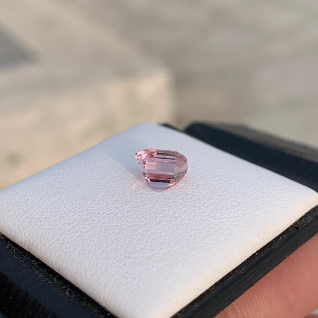 2 carats Cushion Cut Rare Pink Topaz