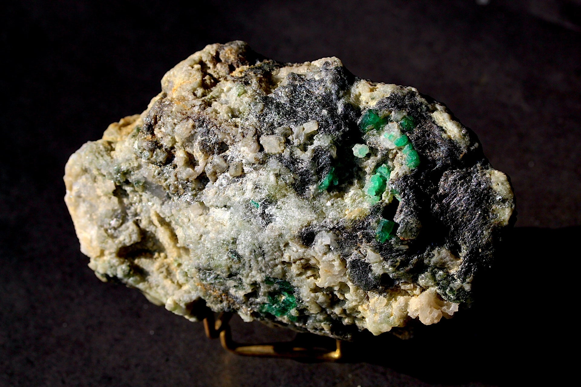 A rough mineral specimen Emerald Crystals