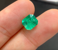 3 carats Cushion Cut Natural Panjshir Green Emerald Loose Gem