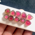 50 carats Watermelon Tourmaline Slices | Green Tourmaline | Pink Tourmaline