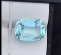16.80 Carat Emerald Cut Natural Blue Aquamarine Stones