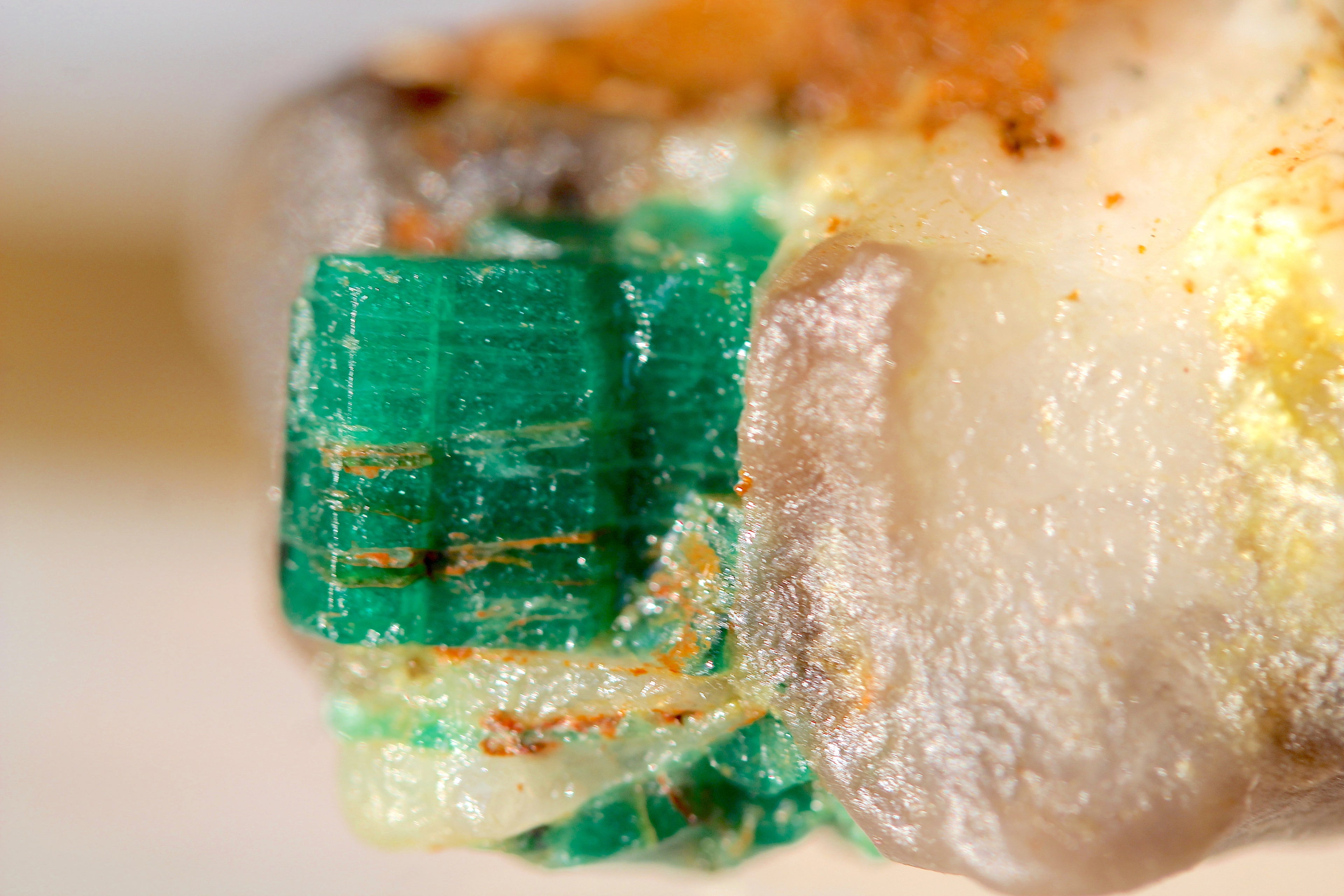 Hexagonal emerald crystals 1