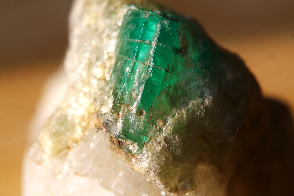 Explore Unique Swat Emerald Crystal on Calcite