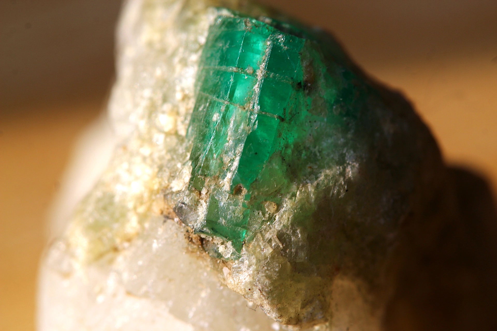Explore Unique Swat Emerald Crystal on Calcite