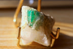 38.3 Grams Vivid Green Swat Emerald Crystal on Calcite- Pakistan