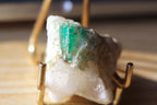 38.3 Grams Vivid Green Swat Emerald Crystal on Calcite- Pakistan
