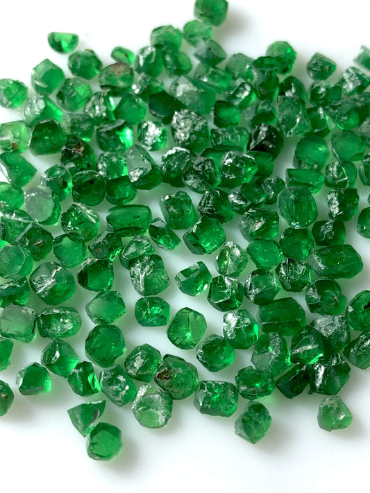 Rough tsavorite garnet
