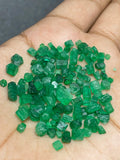 45 Carats Vivid Green Emeralds from Swat Pakistan | Melee Size Raw Emeralds