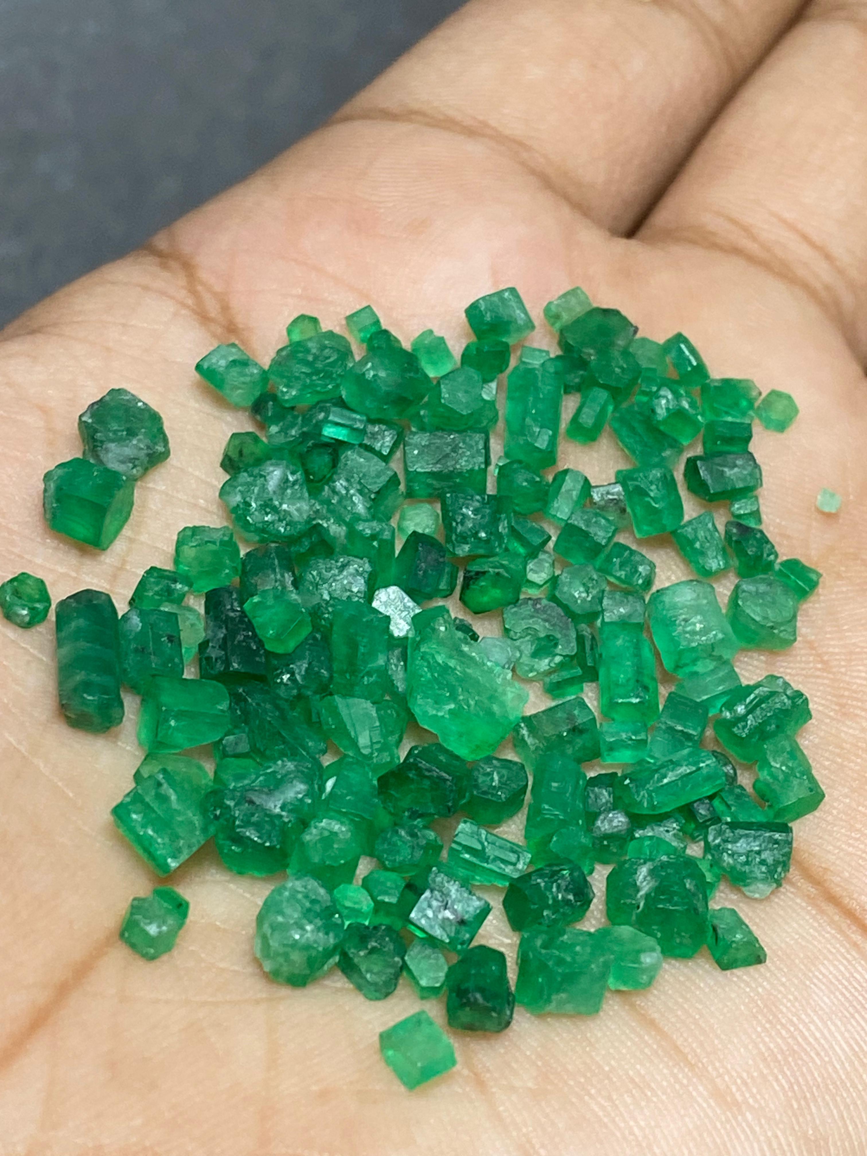 45 Carats Vivid Green Emeralds from Swat Pakistan