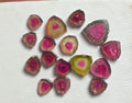 16 carats Natural Watermelon Tourmaline Slices Crystal Lot