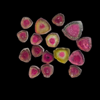 16 carats Natural Watermelon Tourmaline Slices Crystal Lot