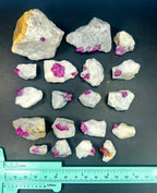350 Grams Natural Afghan Rubies Specimens on Matrix Lot