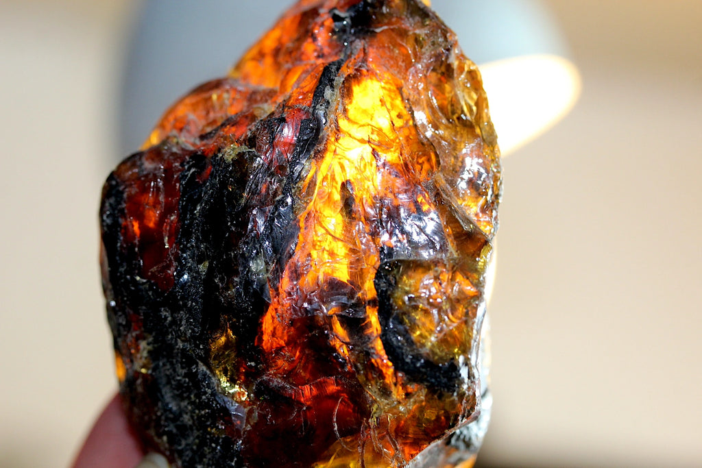 74g Raw Burmese Amber Specimen — Natural Fossil Resin, Myanmar Origin