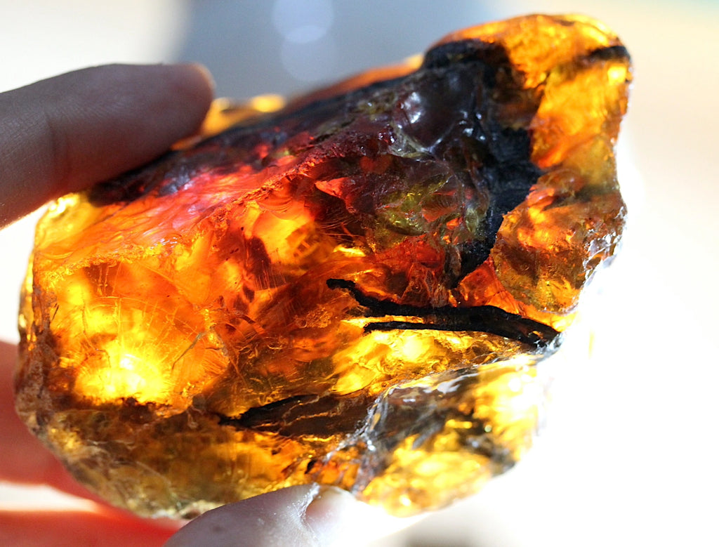 74g Raw Burmese Amber Specimen — Natural Fossil Resin, Myanmar Origin