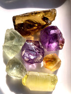 66 grams Facet Grade Rough Amethyst, Prasiolite, Citrine, Lemon Quartz Deal