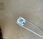 Cushion Cut Blue Aquamarine Loose Stone 7.9 carats displaying facets and light reflection