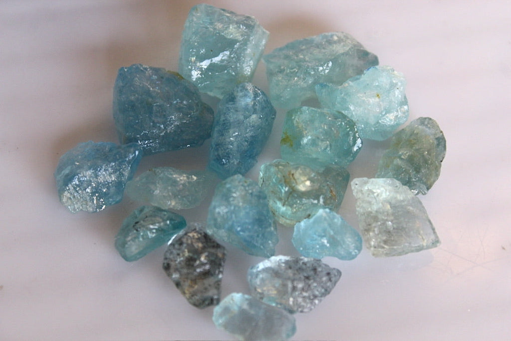 Rough Aquamarine Stones