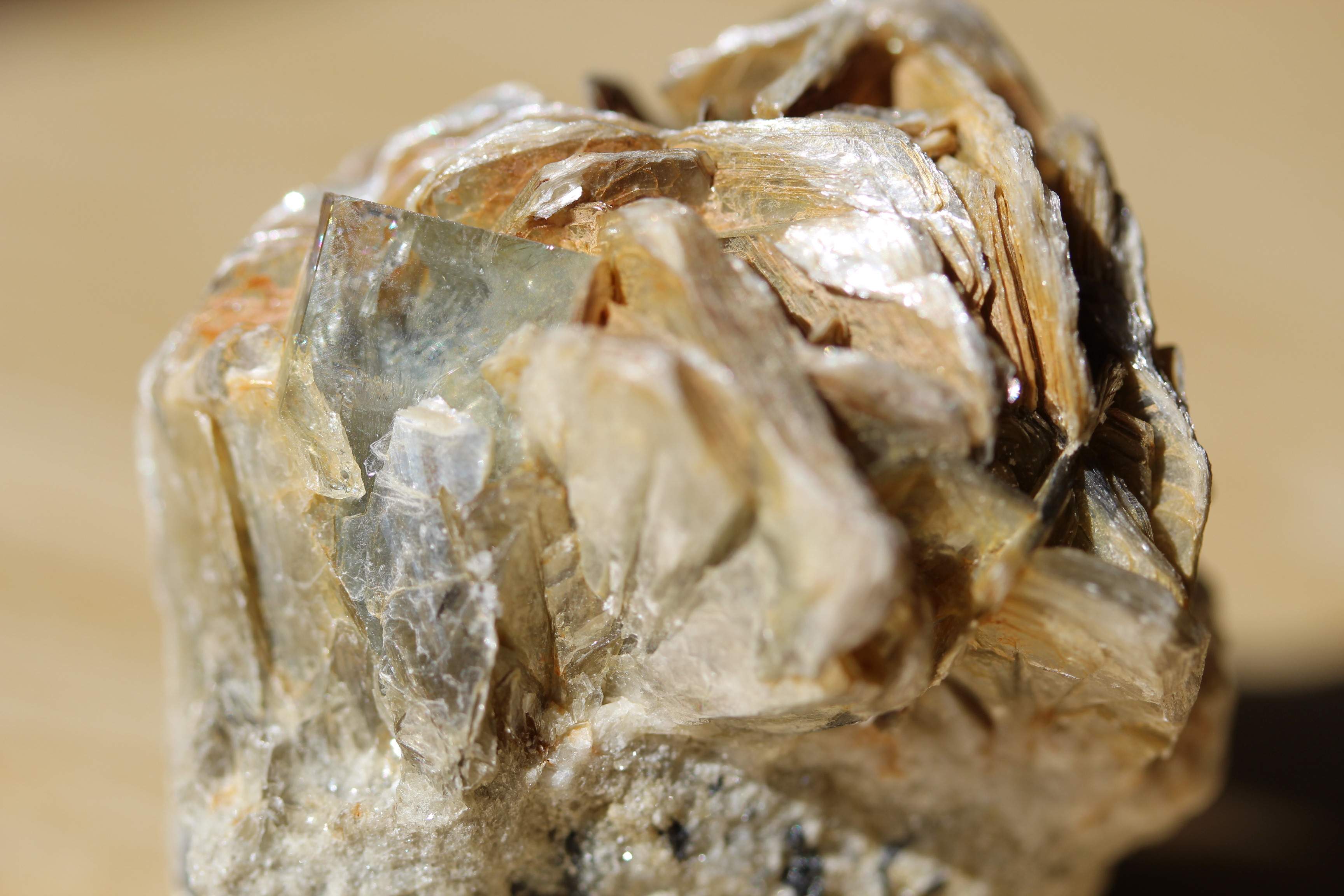 Aquamarine Crystals with Mica