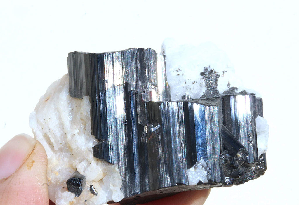 45 Grams Black Tourmaline Crystal on Feldspar