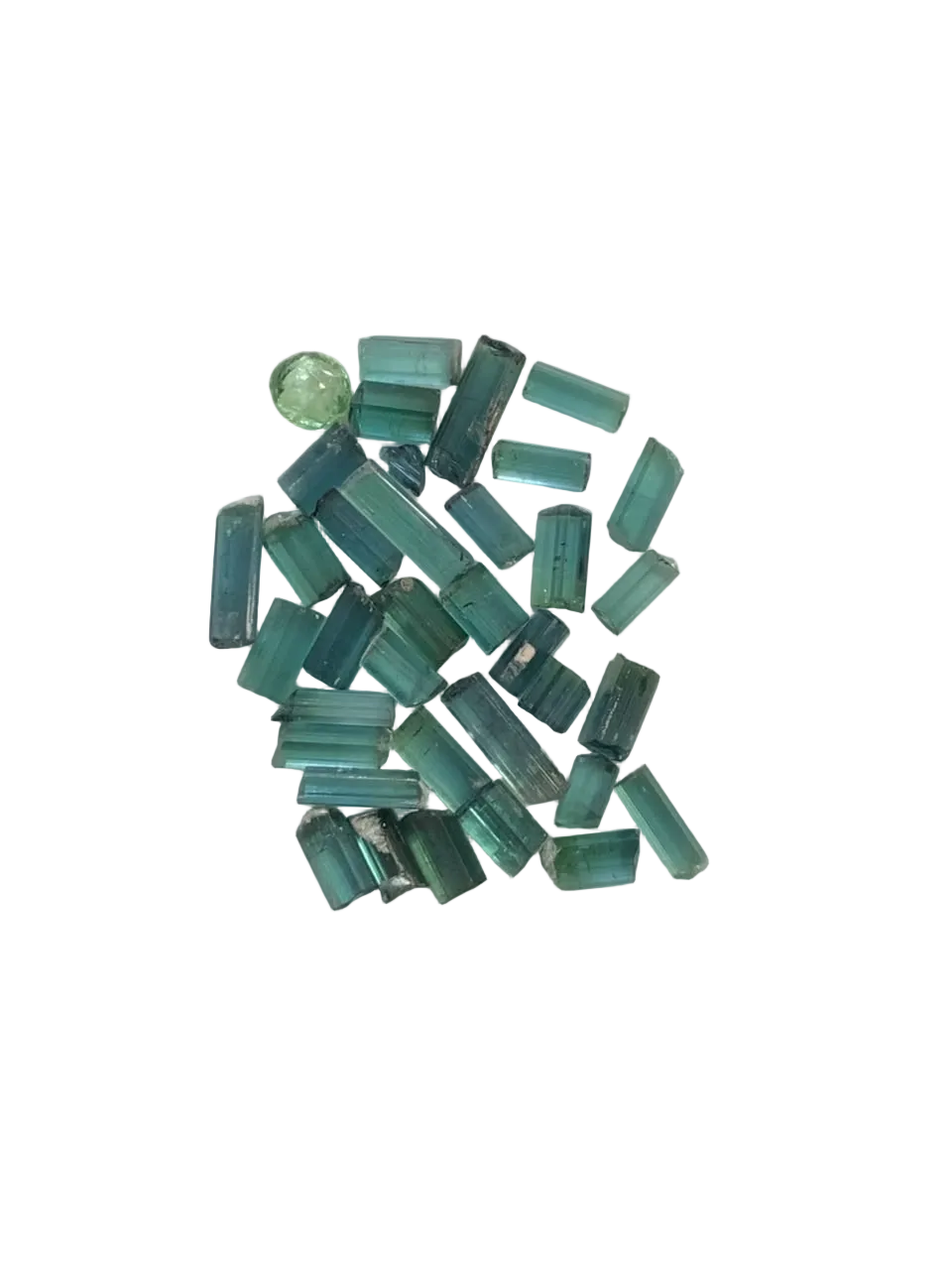 Raw Indicolite Tourmaline Rough Lot – 50 Carats | Blue-Green Facet & Lapidary Crystals from Afghanistan
