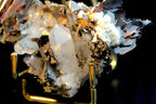 Quartz crystal mineral specimen with brookite