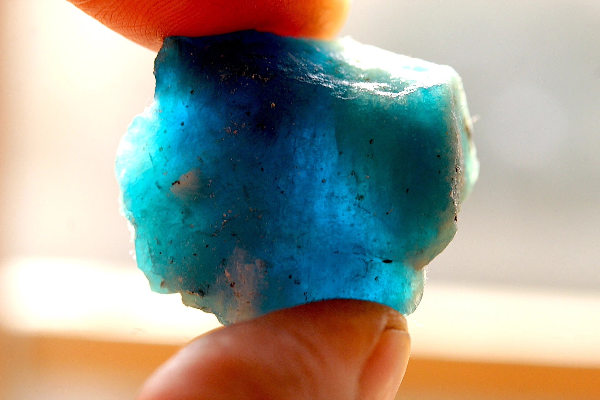 89 Grams Fluorescent Rare Rough Haüyne Mineral for Lapidary