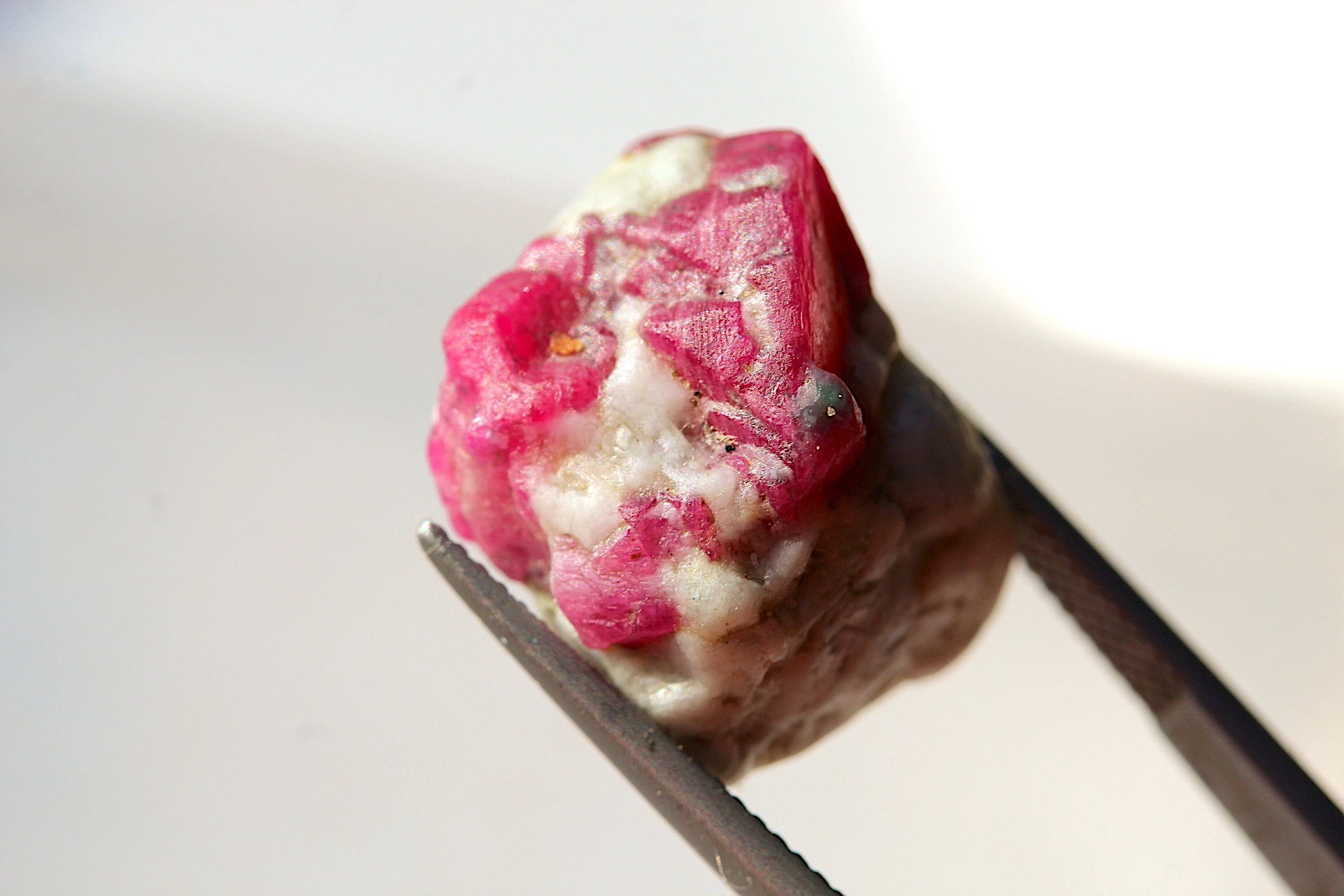 26 Carats Thumbnail Specimen Ruby Crystal on Metrix