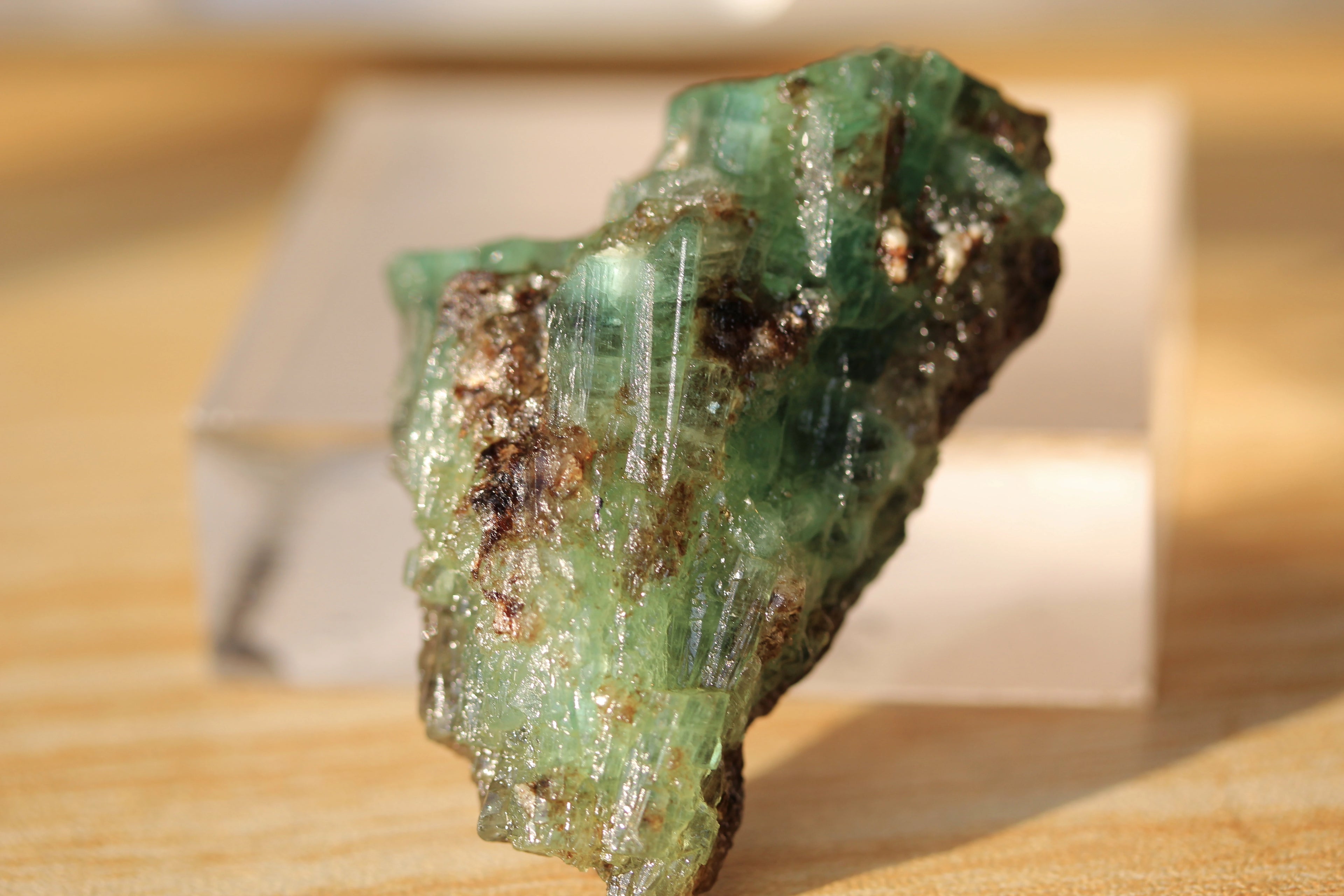 51 Grams Rare Emerald Multiple Intergrown Prismatic Crystals - Chitral Pakistan