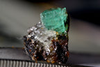6.5 Grams Miniature Chitral Emerald in Biotite Schist with Quartz Matrix – Metamorphic Host Rock Specimen