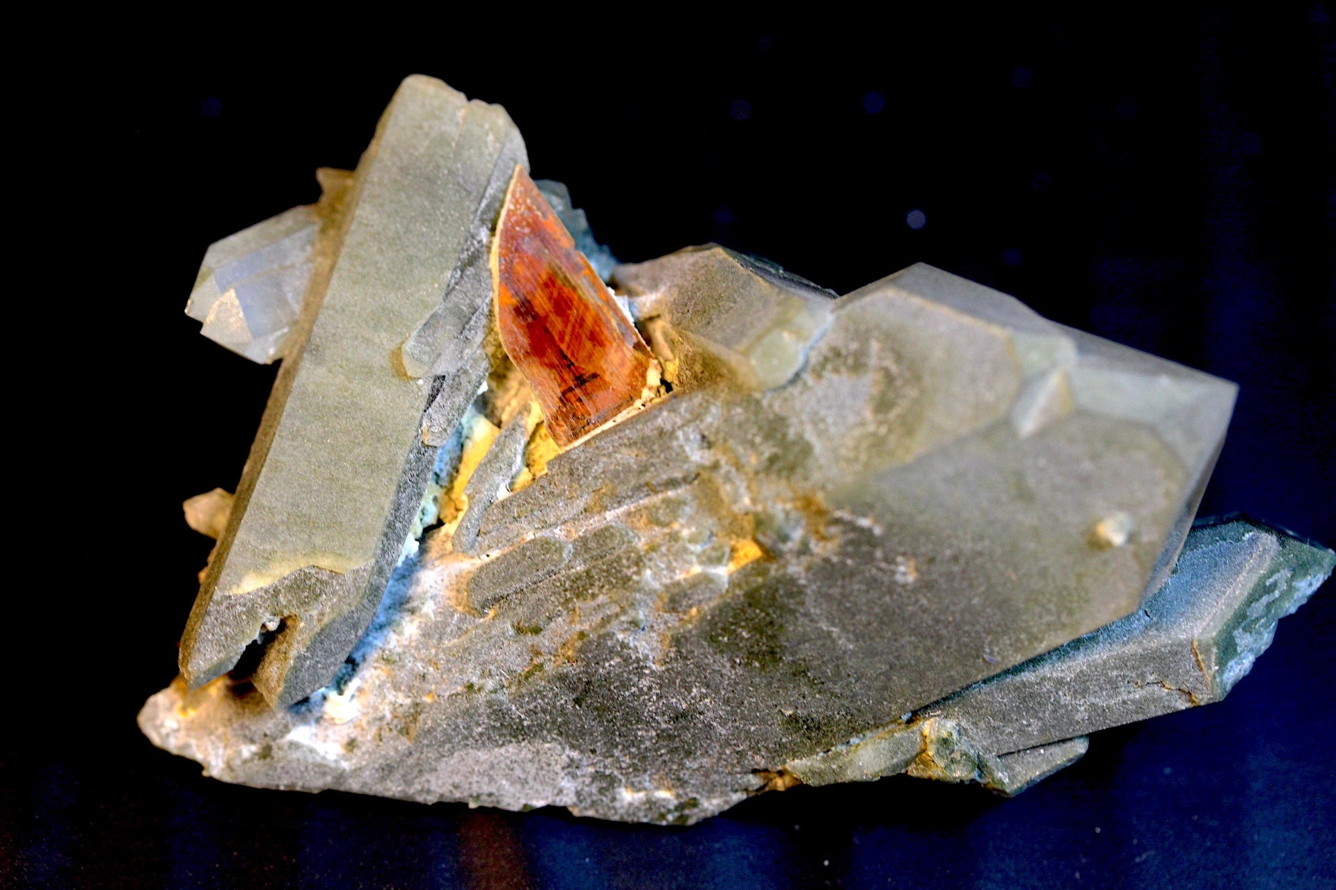 Chlorite Quartz with Brookite on Matrix 