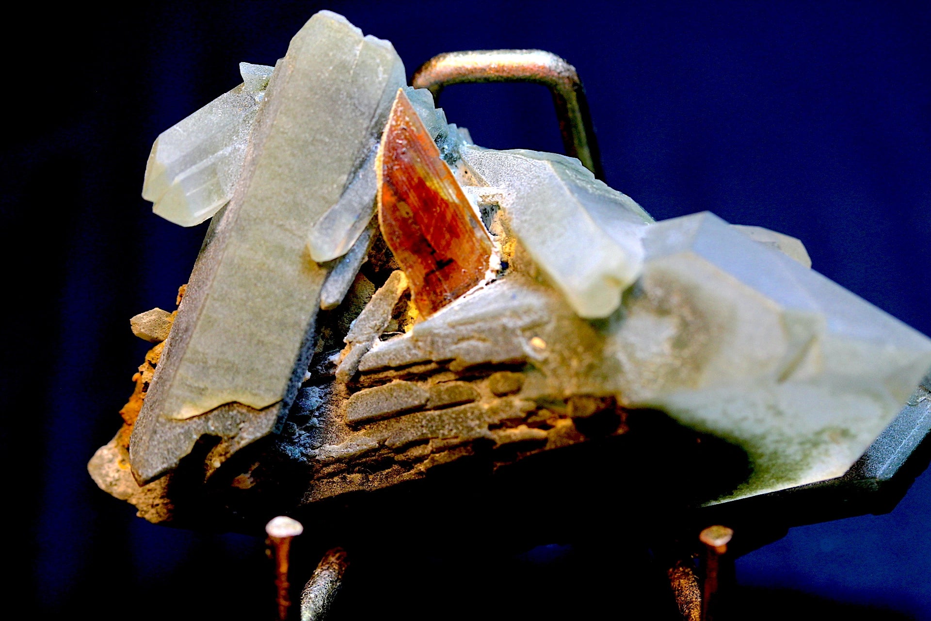 A mineral specimen Chlorite Quartz with Brookite on Matrix 
