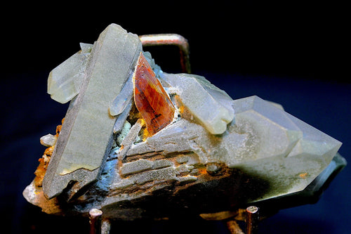 Chlorite Quartz with Brookite on Matrix 