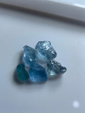 22 Carats Rare Santa Maria Rough Aquamarine – Faceting Beginners Parcel