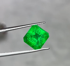 1 carats Cushion Natural Green Emerald from Swat