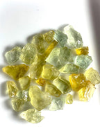 Cutting grade heliodor rough for sale