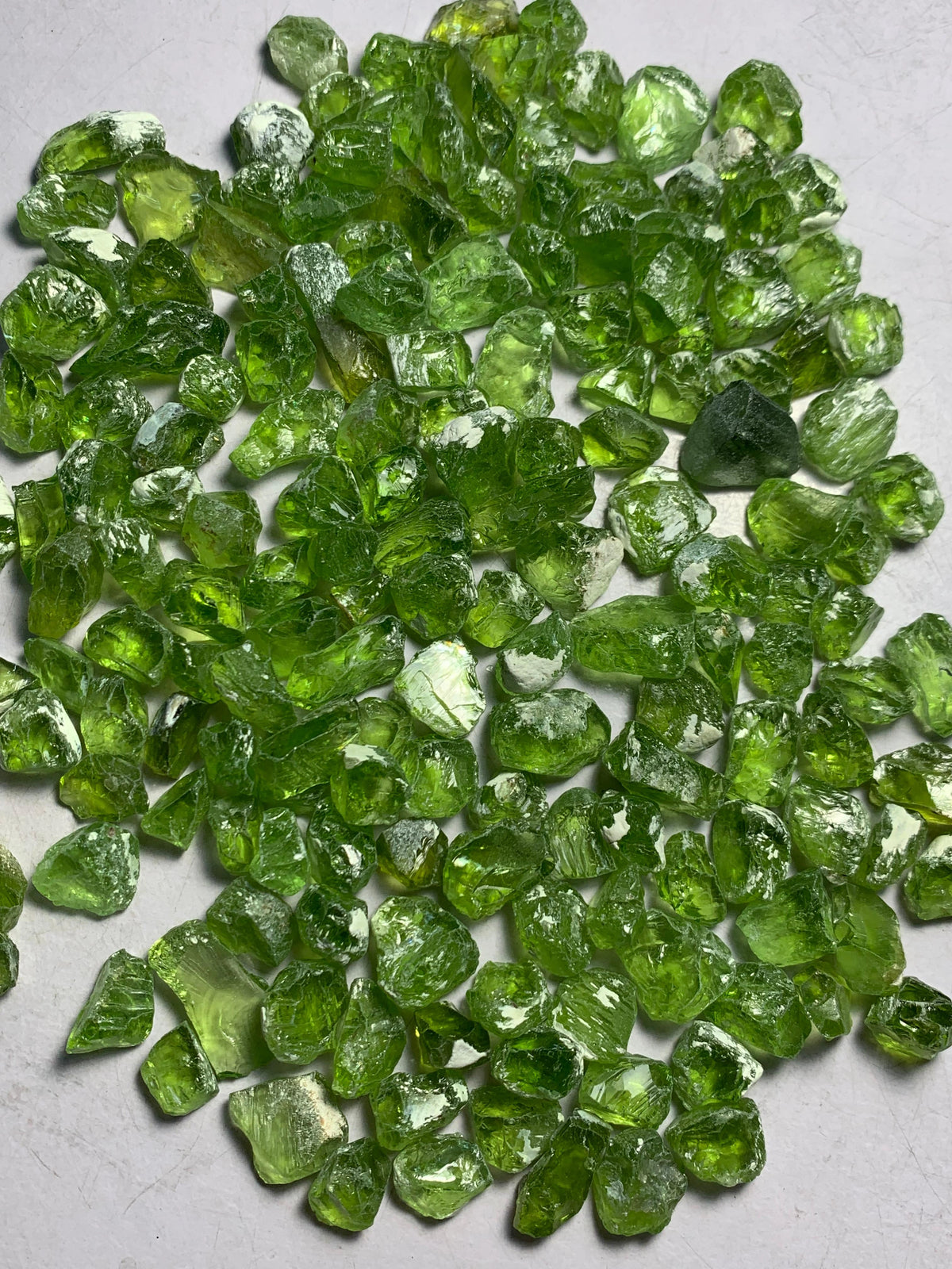 Wholesale Facet Rough Peridot Parcel  - 200 Grams Raw Peridots