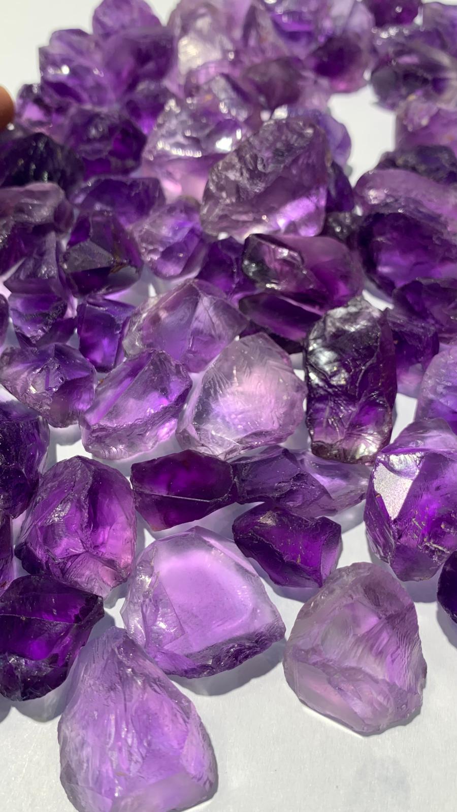 Rough amethyst facet grade