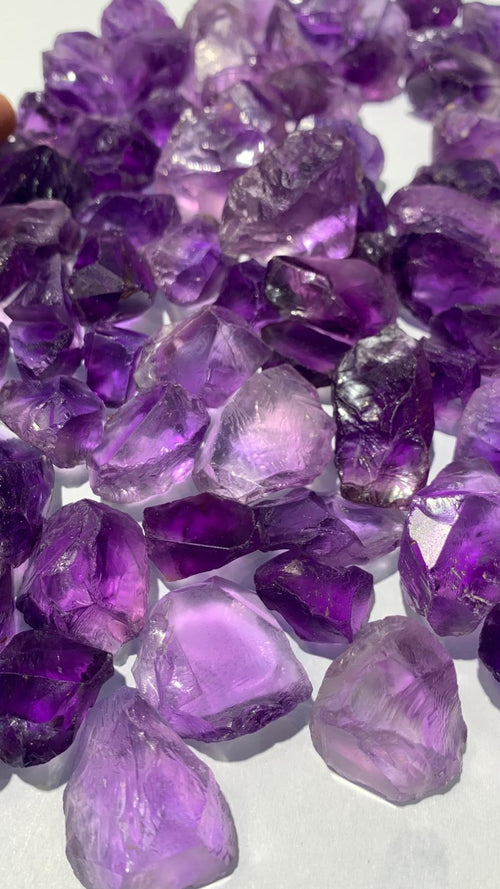 Rough amethyst facet grade