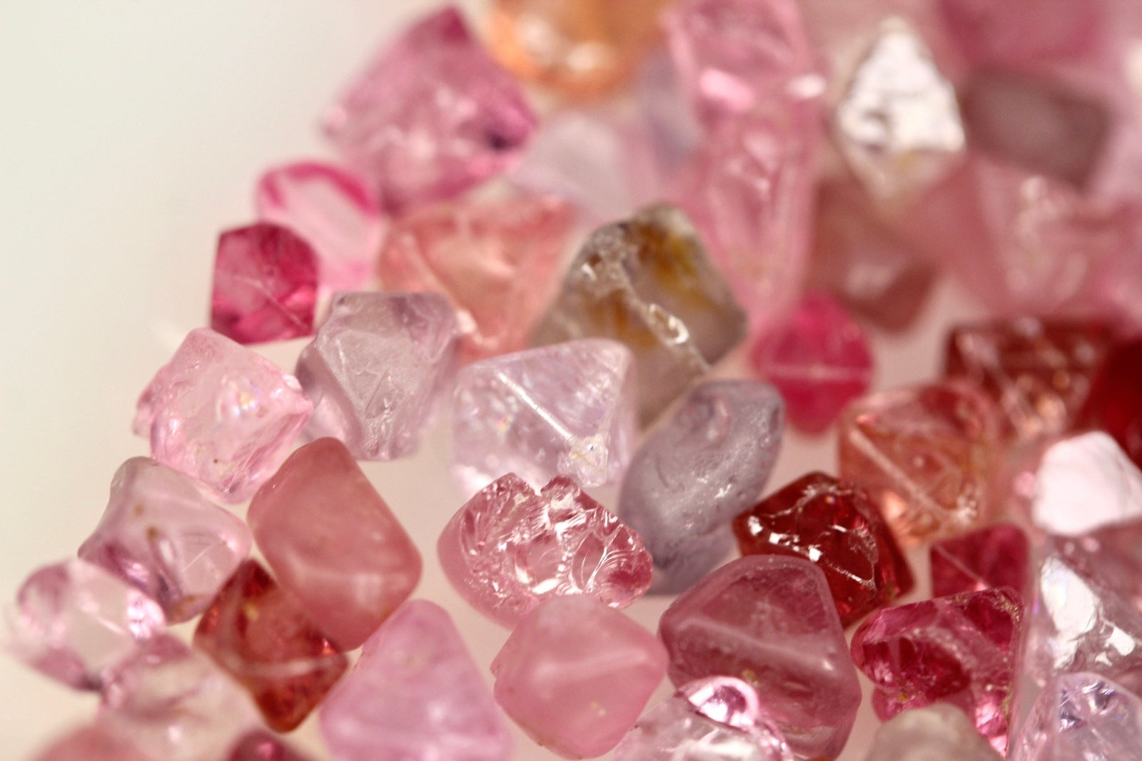 Natural spinel crystal specimens